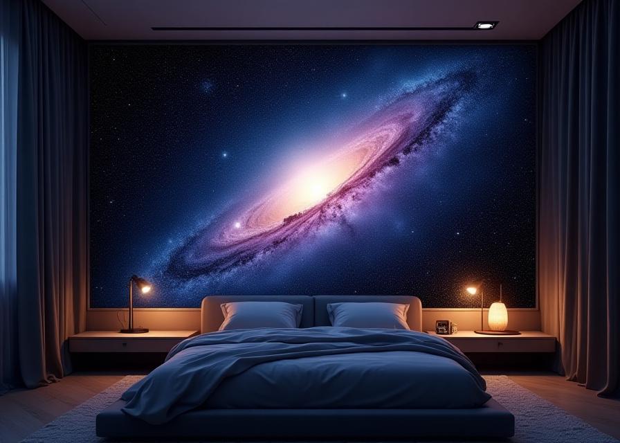 Custom Galaxy Bedroom Mural